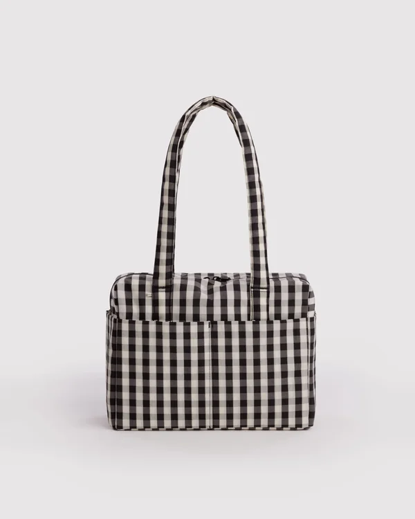 Everyday Cloud Bag - Black And Cream Gingham