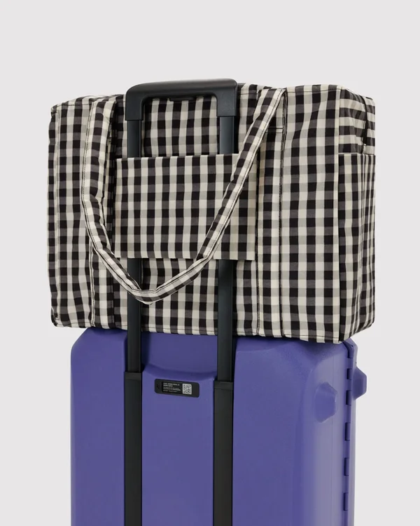 Cloud Carry-On - Black And Cream Gingham - Size: OS