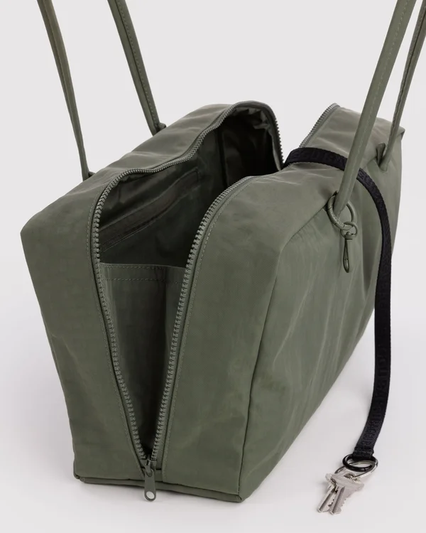 Medium Nylon Bowler Bag - Caper - Size: OS