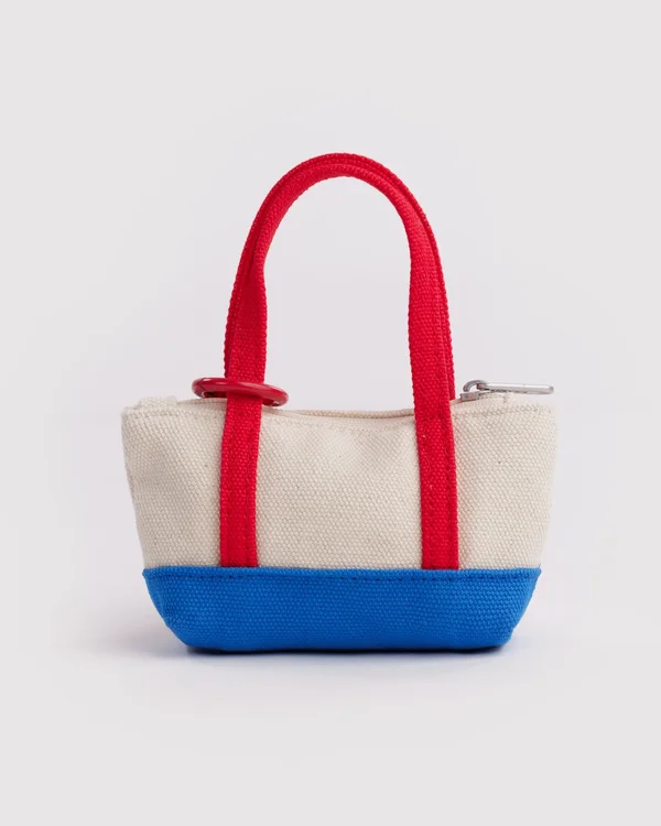 Moma Tote Charm - Red/ Blue - Size: OS