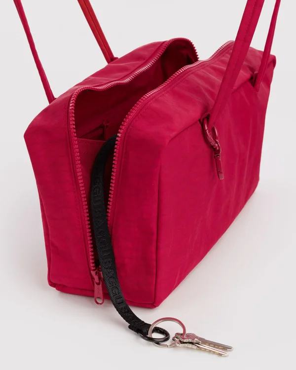 Nylon Bowler Bag - Cherry