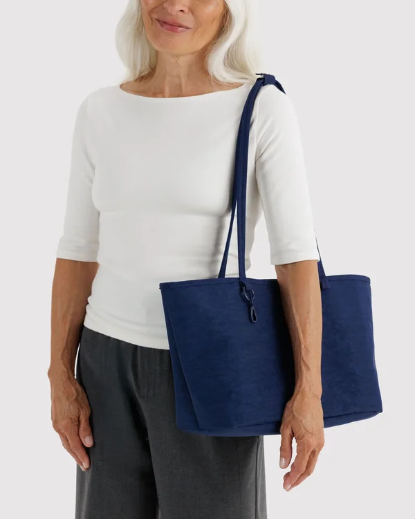 Medium Nylon Reversible Tote - Navy Mix - Size: OS