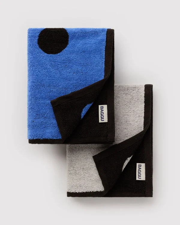 Hand Towel Set of 2 - Polka Dot Mix - Material: organic-cotton
