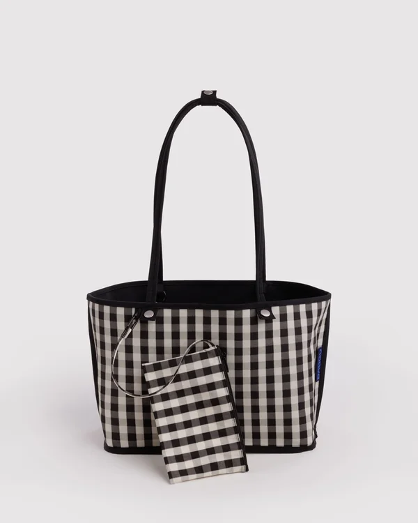 Medium Nylon Reversible Tote - Black Mix