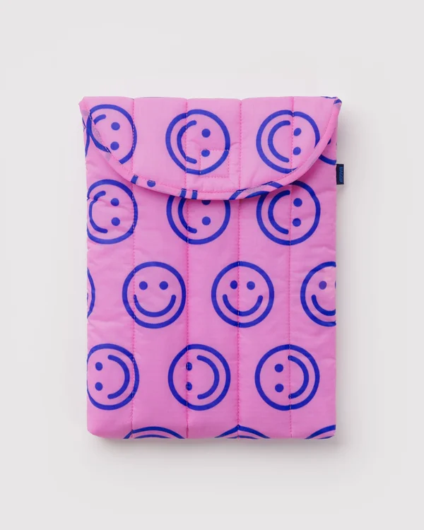 Puffy Laptop Sleeve 13"/14" - Pop Pink Happy - Size: OS