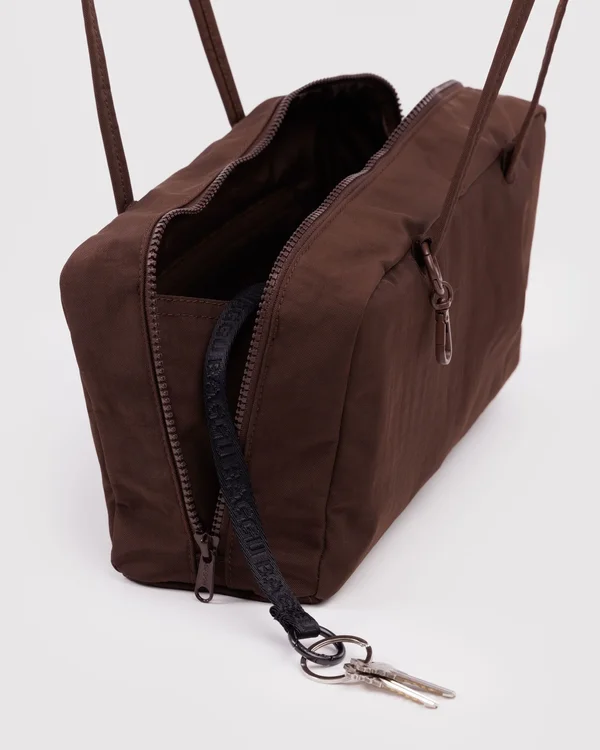 Nylon Bowler Bag - Coffee - Size: OS