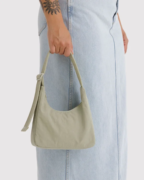 Mini Nylon Shoulder Bag - Sale - Celadon - Size: OS