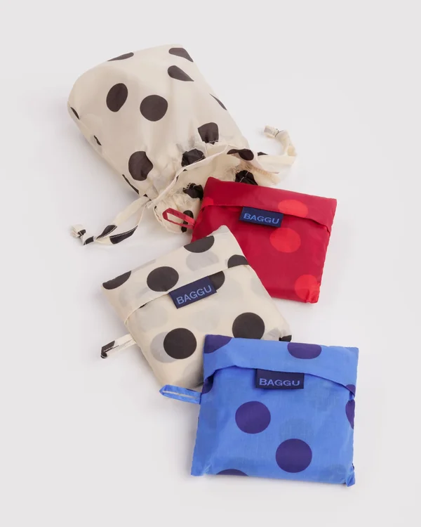 Standard Baggu Set of 3 - Polka Dot Mix - Size: OS