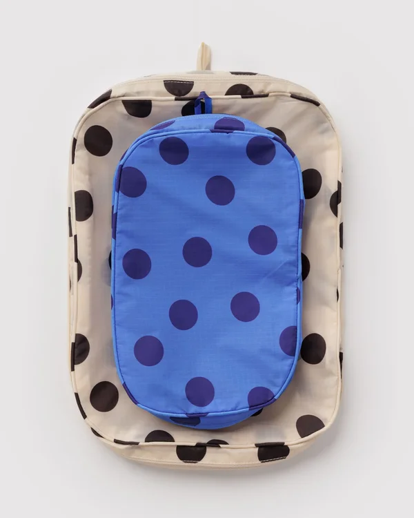 Packing Cube Set - Polka Dot Mix - Material: ripstop-nylon