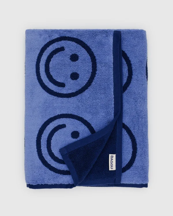 Bath Towel - Happy Blue