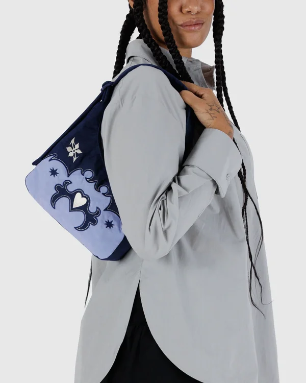 Mini Nylon Shoulder Bag - Sale - Western Appliqué - Size: OS