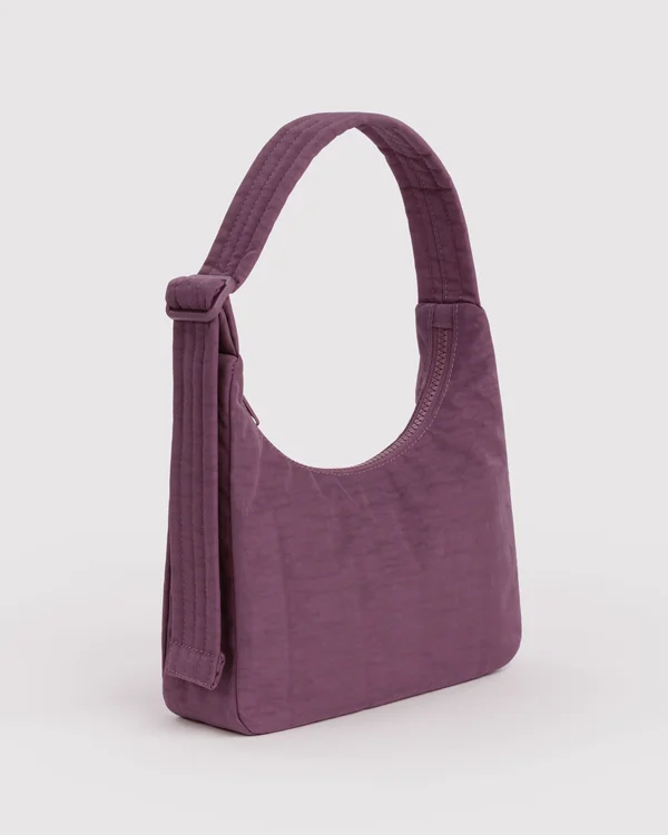 Mini Nylon Shoulder Bag - Wild Plum - Material: heavyweight-nylon