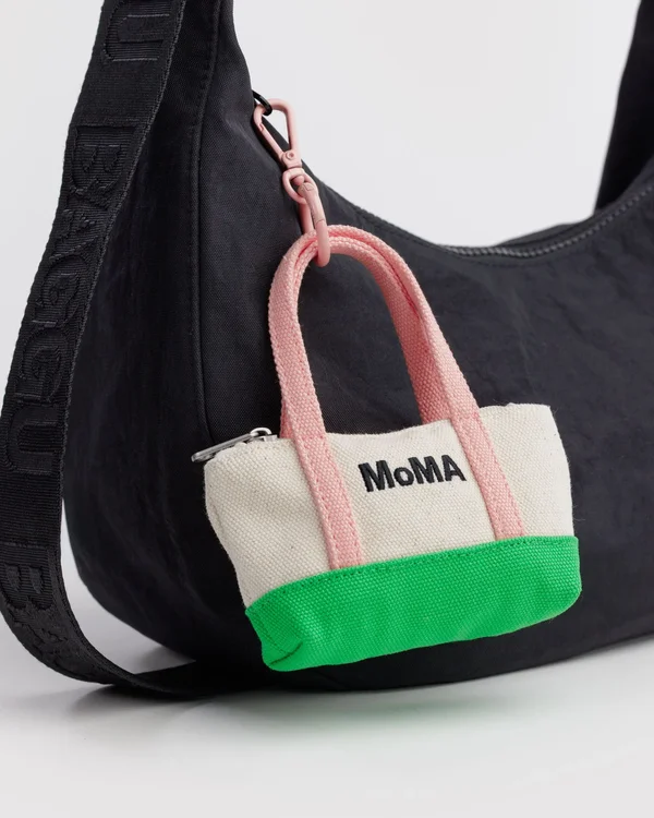 Moma Tote Charm - Pink/ Green