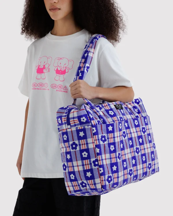 Cloud Carry-On - Market Plaid Blue
