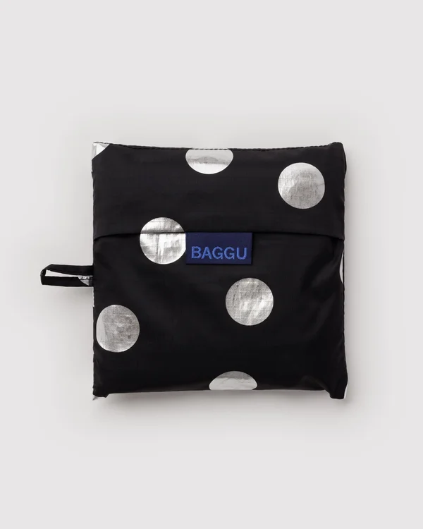 Big Baggu - Silver Metallic Polka Dot - Size: OS