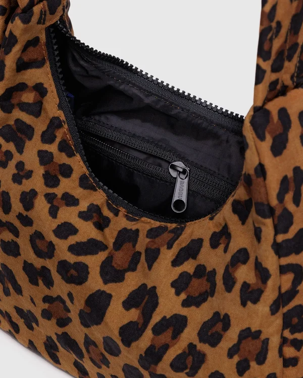 Mini Nylon Shoulder Bag - Leopard