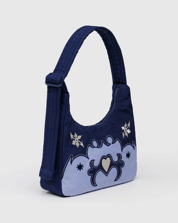 Mini Nylon Shoulder Bag - Sale - Western Appliqué - Size: OS