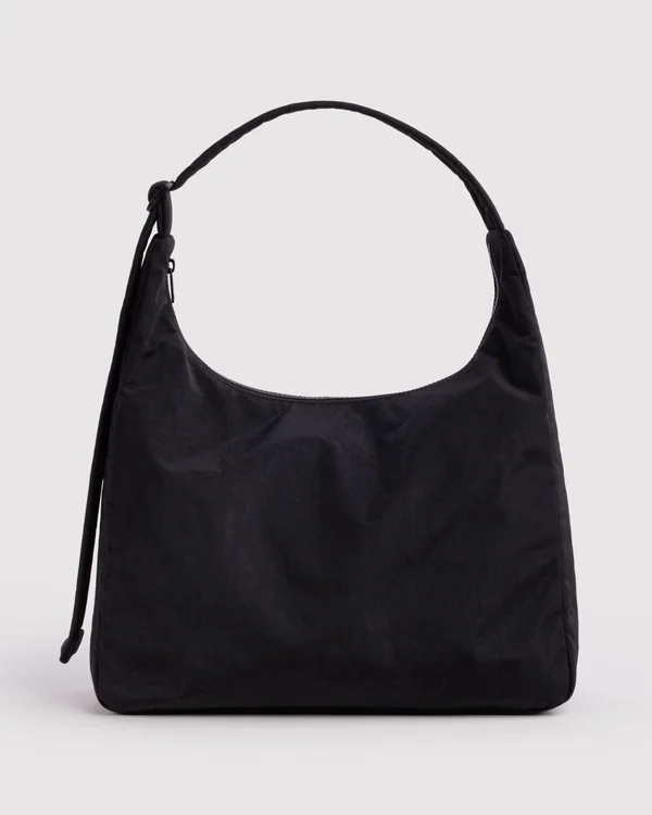 Nylon Shoulder Bag - Black