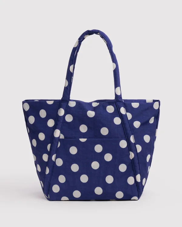 Cloud Bag - Navy And Cream Polka Dot