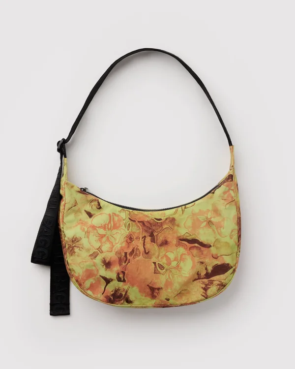 Medium Nylon Crescent Bag - Nasturtiums Ruth Asawa - Size: OS