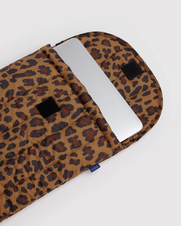 Puffy Laptop Sleeve 16" - Leopard - Material: ripstop-nylon